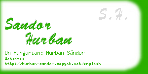 sandor hurban business card